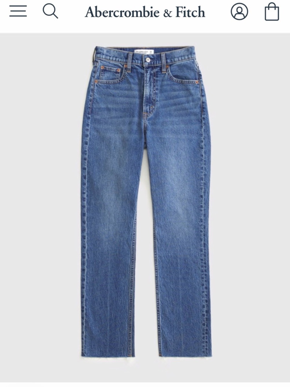 Abercrombie & Fitch Women's Straight Leg Jeans - Medium Blue